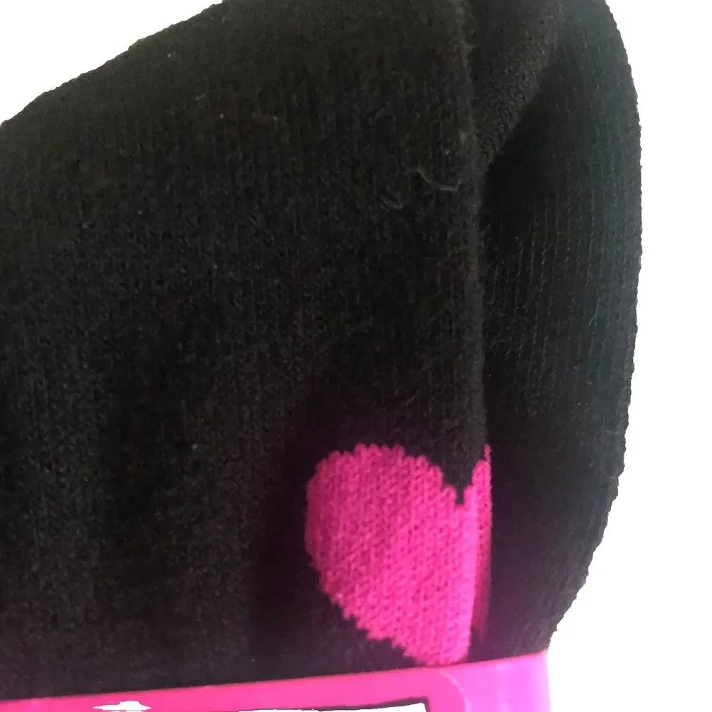 Vintage Betsey Johnson Ankle Socks Ladies Lightning Bolt Heart 9-11 Blue Black